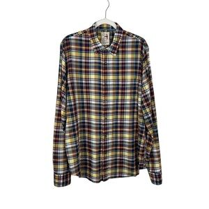 Relwen Plaid Long Sleeve Button Front Shirt
